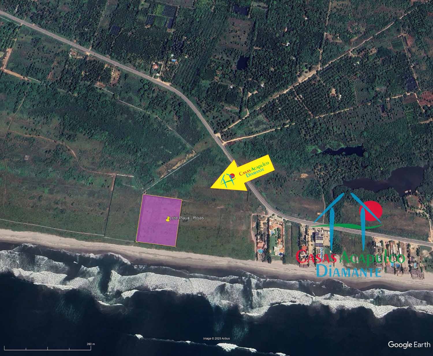 Terreno Playa Encantada Lote de playa Rojas - Vista aérea 3